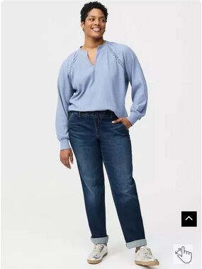 Torrid Weekend Boyfriend Mid-Rise Straight Jean